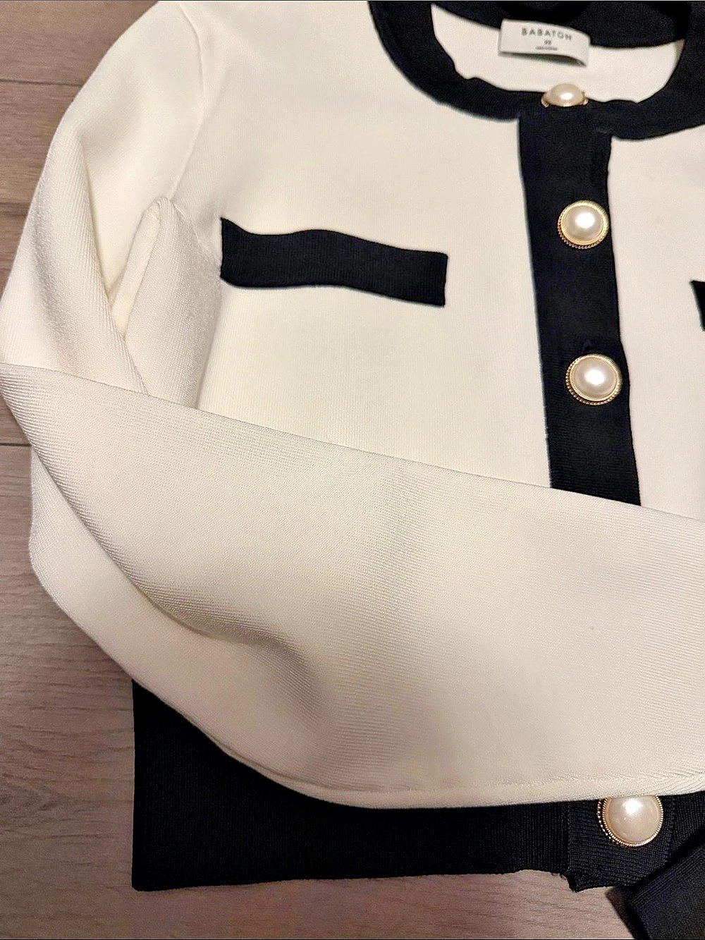 Baraton Color Block Button-Front Jacket Size Medium - Picture 2 of 4